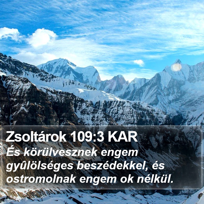 Zsoltárok 109:3 KAR Bible Study