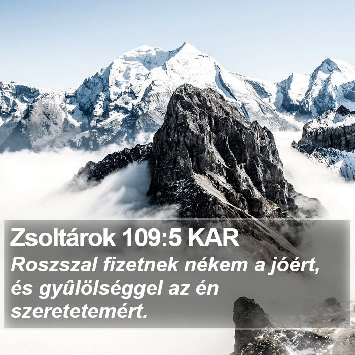 Zsoltárok 109:5 KAR Bible Study