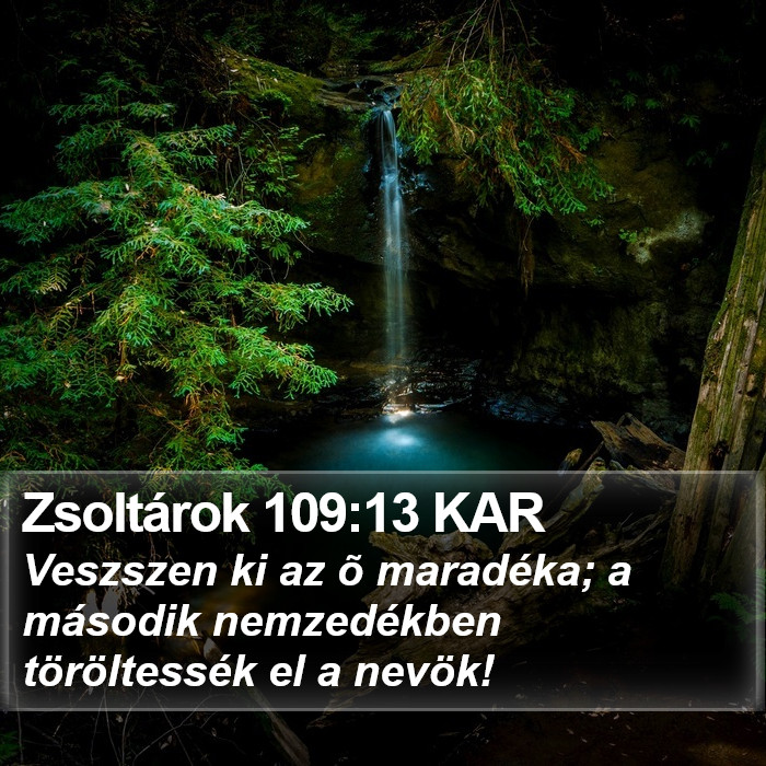 Zsoltárok 109:13 KAR Bible Study