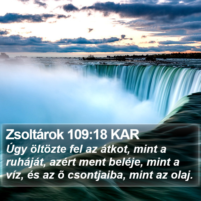 Zsoltárok 109:18 KAR Bible Study