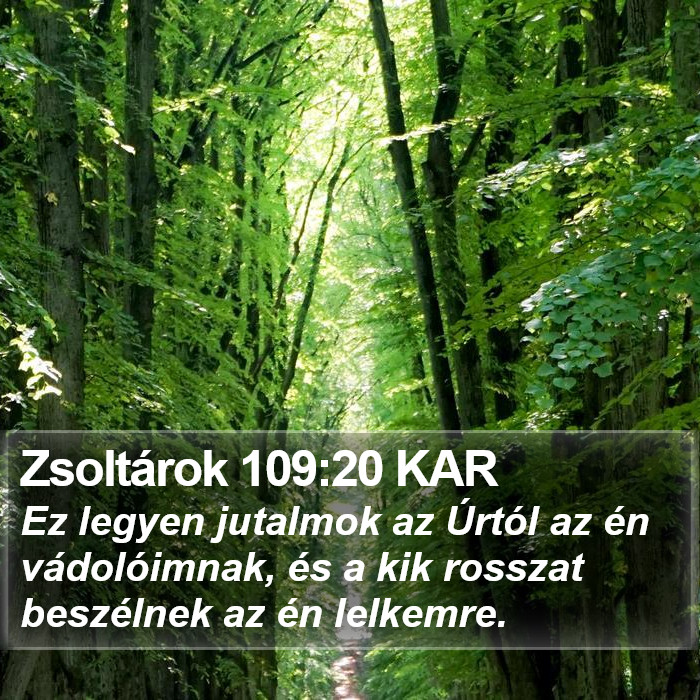 Zsoltárok 109:20 KAR Bible Study