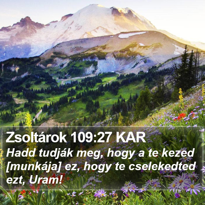 Zsoltárok 109:27 KAR Bible Study