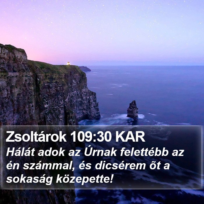 Zsoltárok 109:30 KAR Bible Study