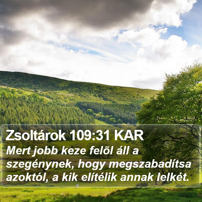 Zsoltárok 109:31 KAR Bible Study