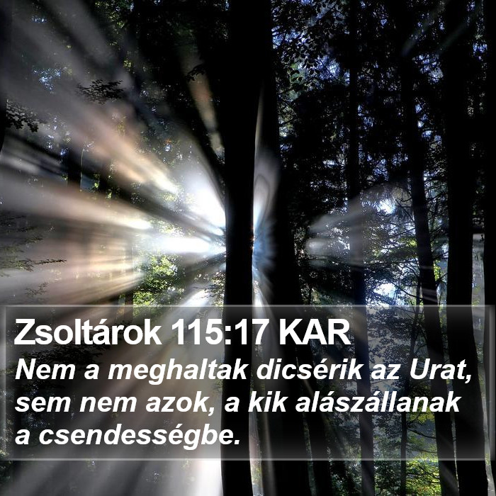 Zsoltárok 115:17 KAR Bible Study
