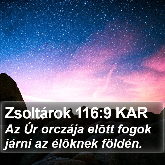 Zsoltárok 116:9 KAR Bible Study