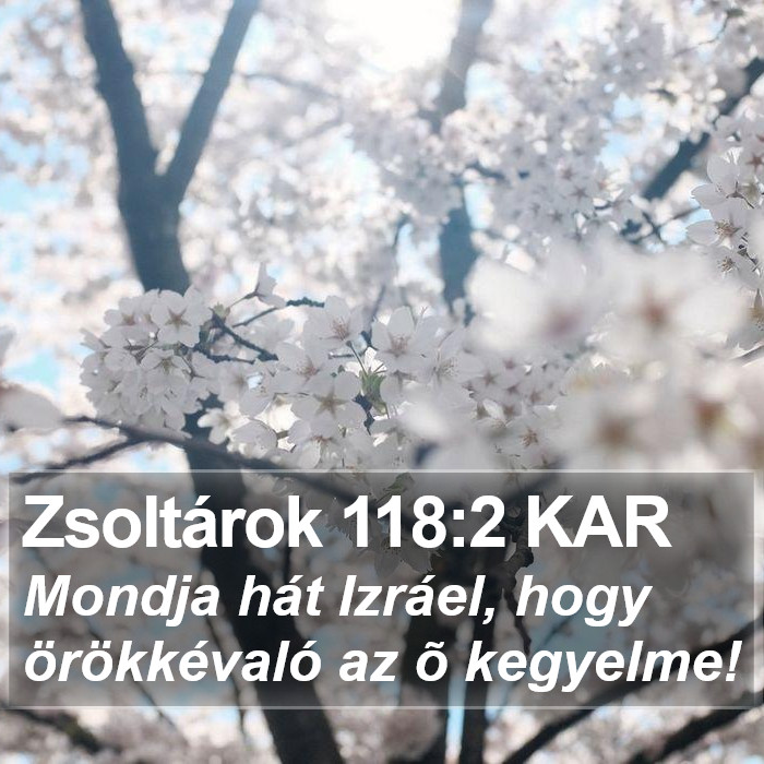 Zsoltárok 118:2 KAR Bible Study