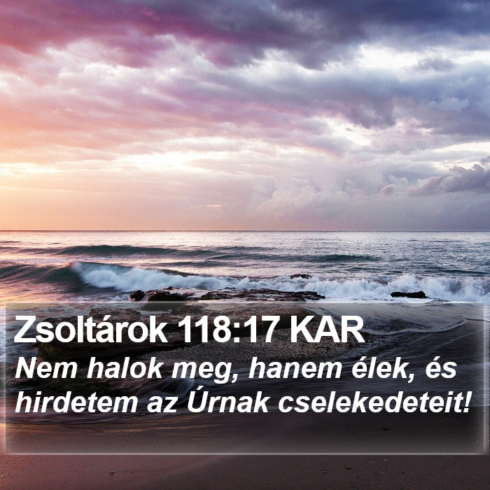 Zsoltárok 118:17 KAR Bible Study