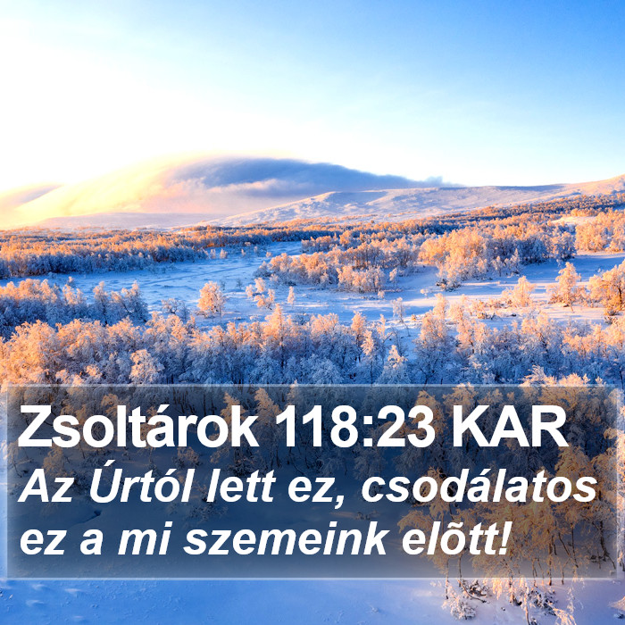 Zsoltárok 118:23 KAR Bible Study