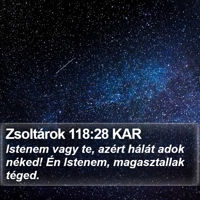 Zsoltárok 118:28 KAR Bible Study