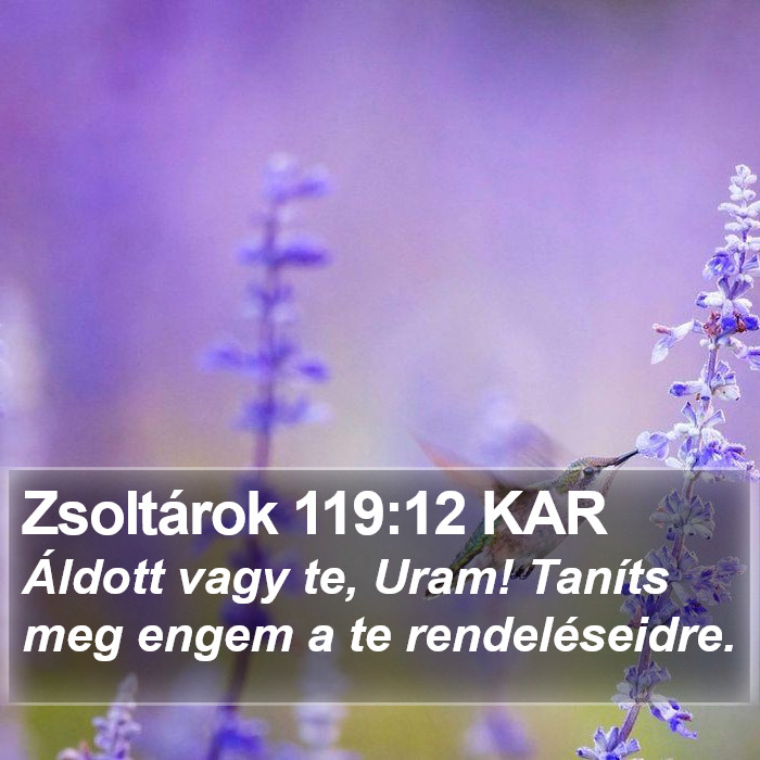 Zsoltárok 119:12 KAR Bible Study
