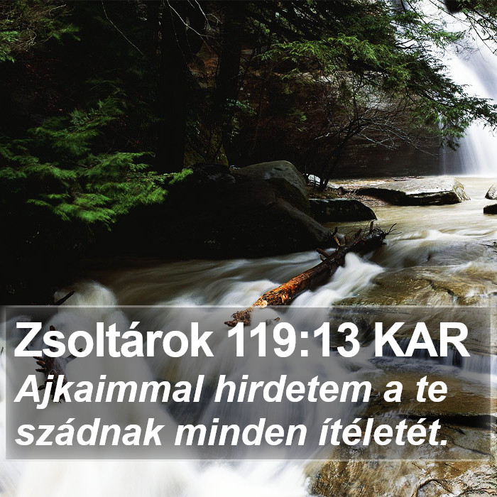 Zsoltárok 119:13 KAR Bible Study