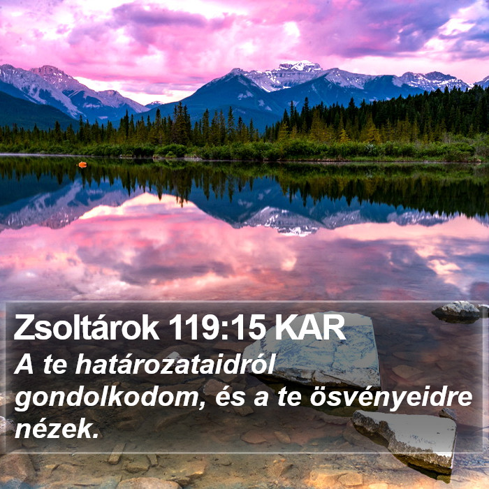 Zsoltárok 119:15 KAR Bible Study