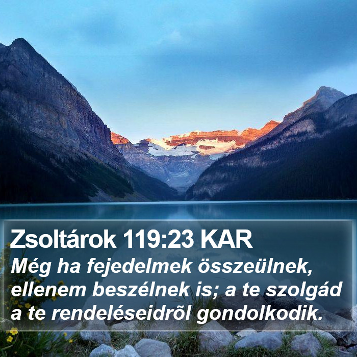 Zsoltárok 119:23 KAR Bible Study