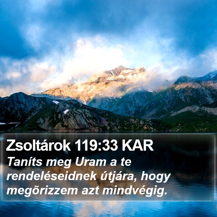 Zsoltárok 119:33 KAR Bible Study