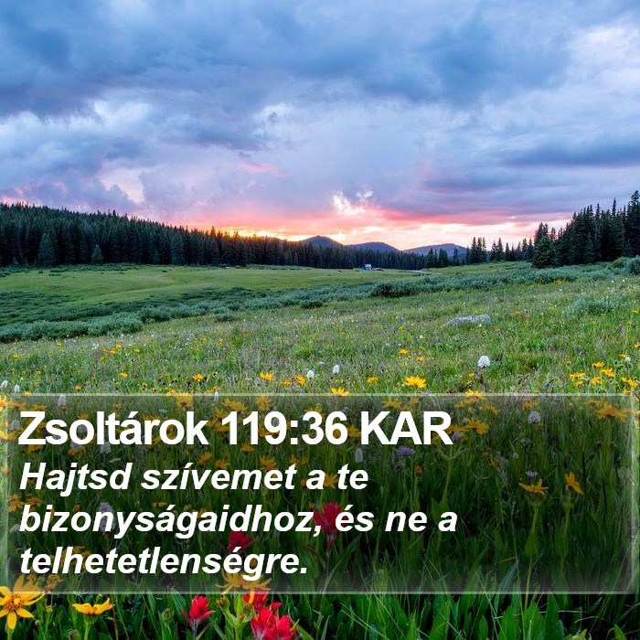 Zsoltárok 119:36 KAR Bible Study