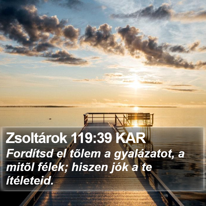 Zsoltárok 119:39 KAR Bible Study