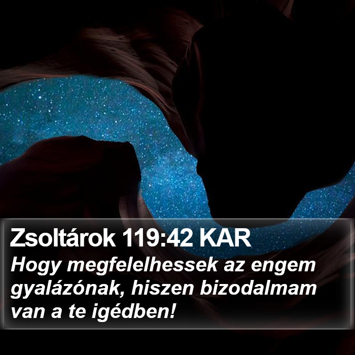 Zsoltárok 119:42 KAR Bible Study