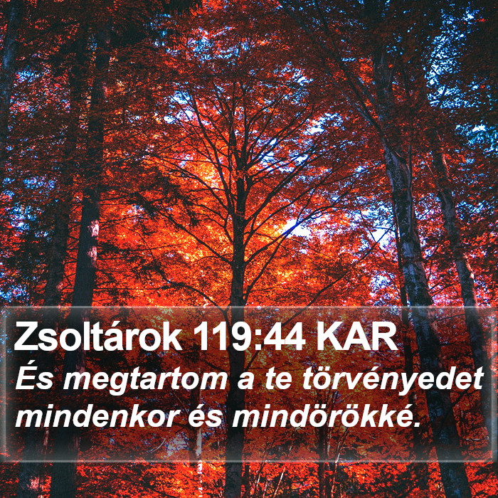 Zsoltárok 119:44 KAR Bible Study