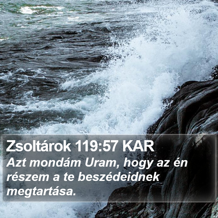 Zsoltárok 119:57 KAR Bible Study