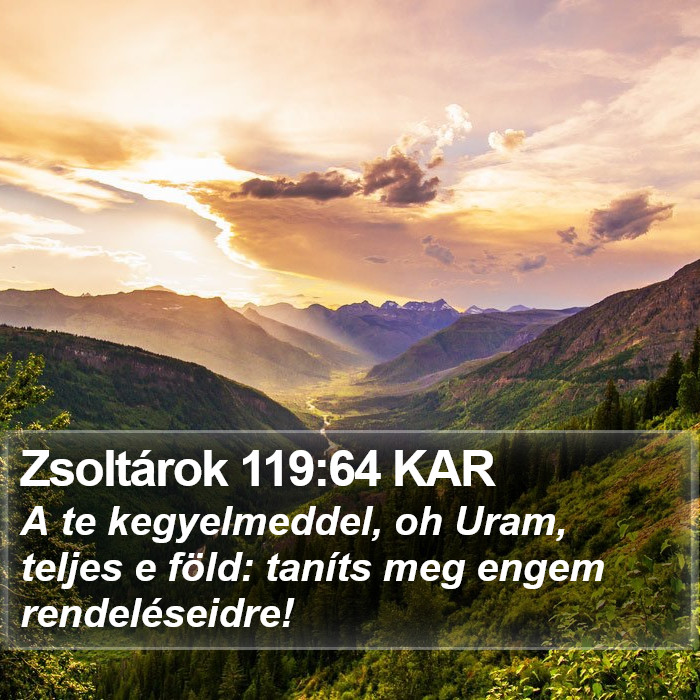 Zsoltárok 119:64 KAR Bible Study