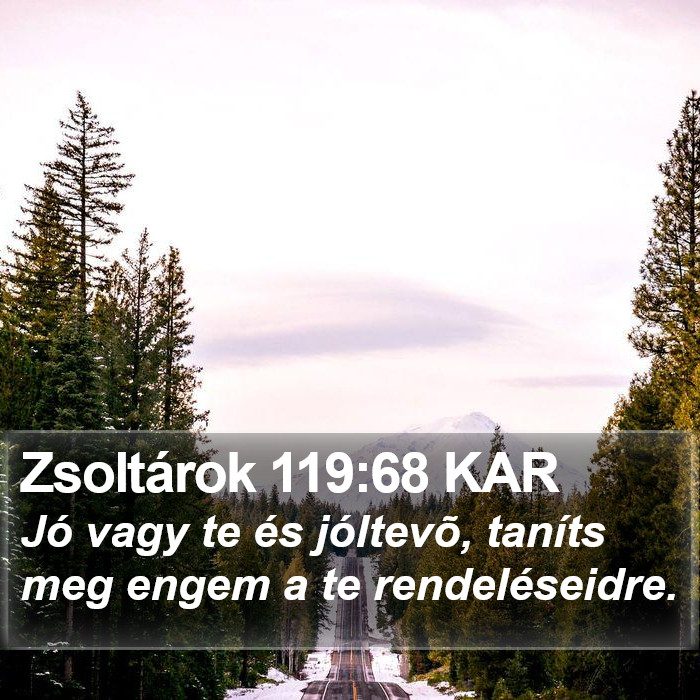 Zsoltárok 119:68 KAR Bible Study