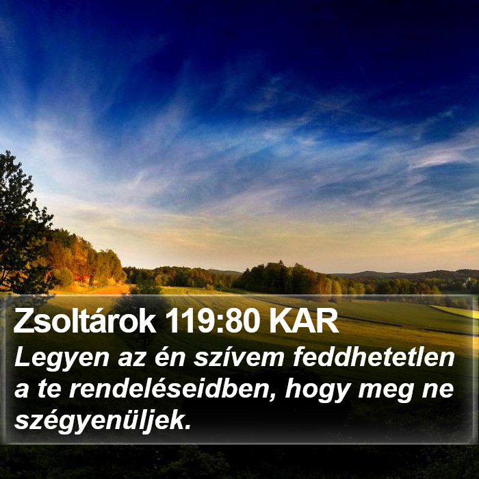 Zsoltárok 119:80 KAR Bible Study