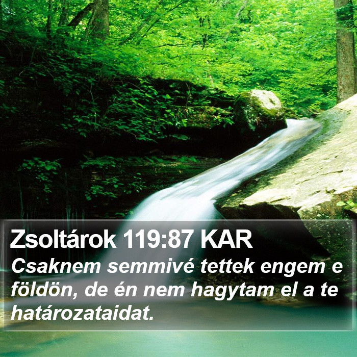 Zsoltárok 119:87 KAR Bible Study