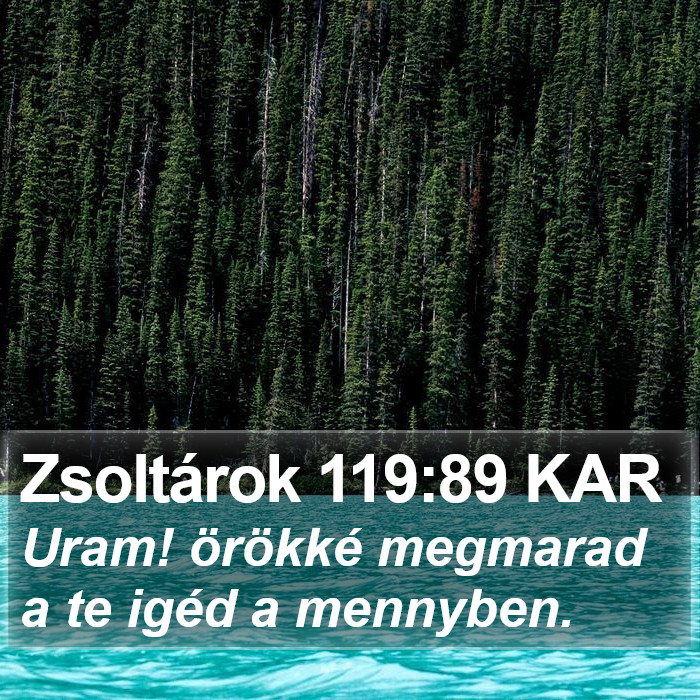 Zsoltárok 119:89 KAR Bible Study