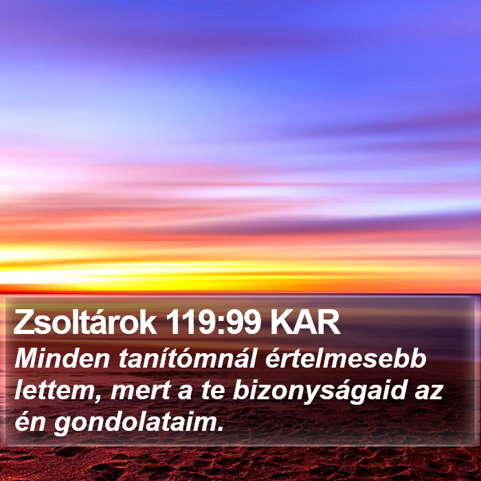 Zsoltárok 119:99 KAR Bible Study