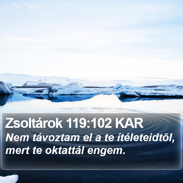 Zsoltárok 119:102 KAR Bible Study
