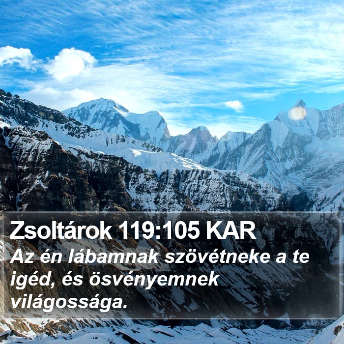 Zsoltárok 119:105 KAR Bible Study