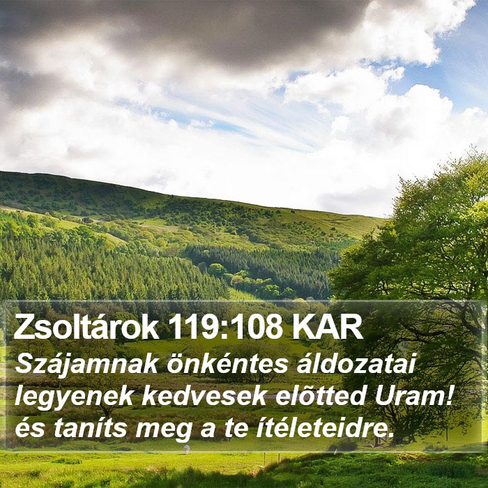 Zsoltárok 119:108 KAR Bible Study