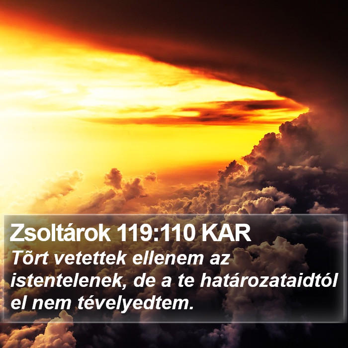 Zsoltárok 119:110 KAR Bible Study
