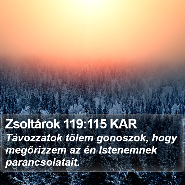 Zsoltárok 119:115 KAR Bible Study