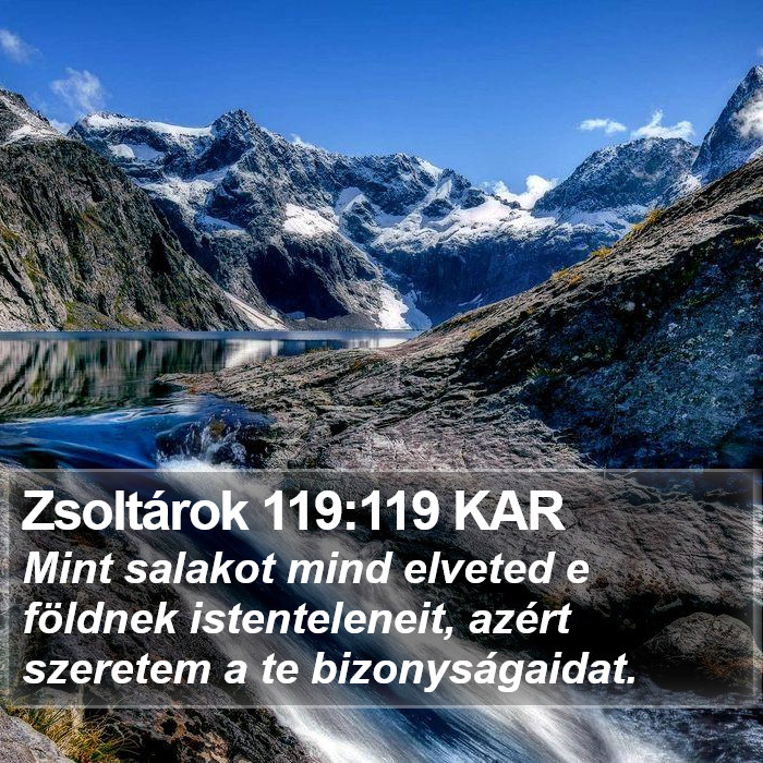 Zsoltárok 119:119 KAR Bible Study