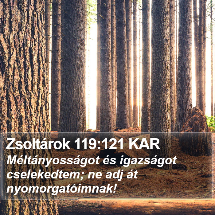 Zsoltárok 119:121 KAR Bible Study