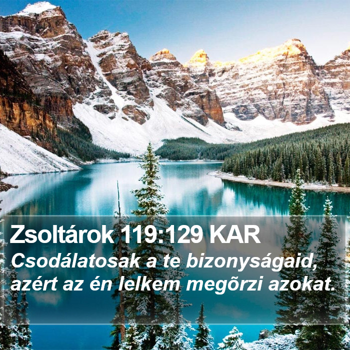 Zsoltárok 119:129 KAR Bible Study
