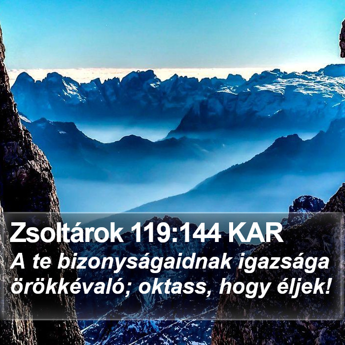 Zsoltárok 119:144 KAR Bible Study