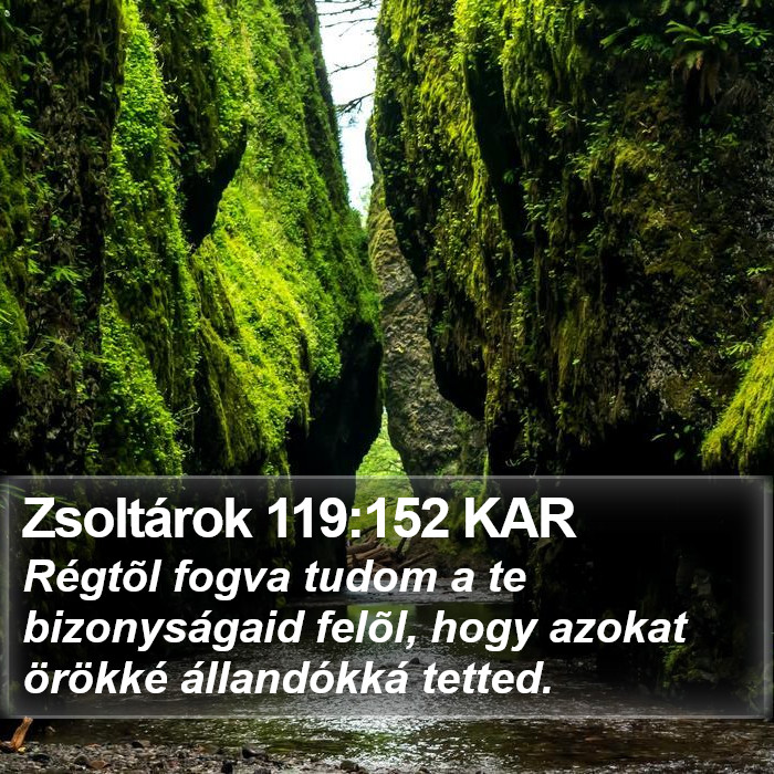 Zsoltárok 119:152 KAR Bible Study