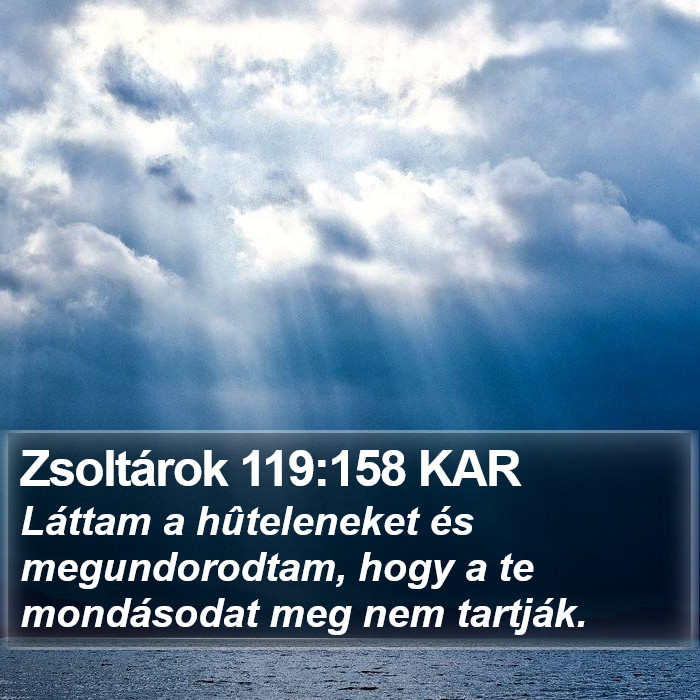 Zsoltárok 119:158 KAR Bible Study