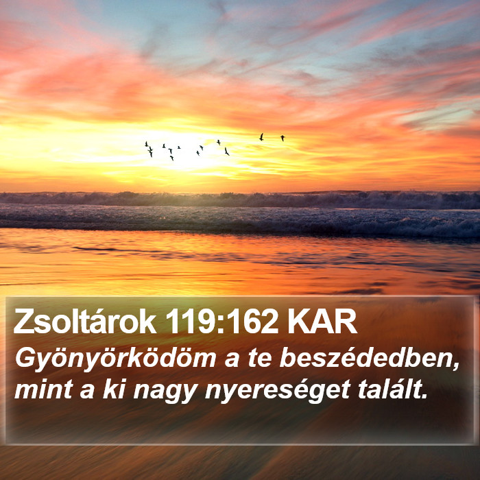Zsoltárok 119:162 KAR Bible Study