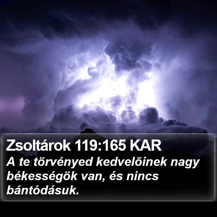 Zsoltárok 119:165 KAR Bible Study