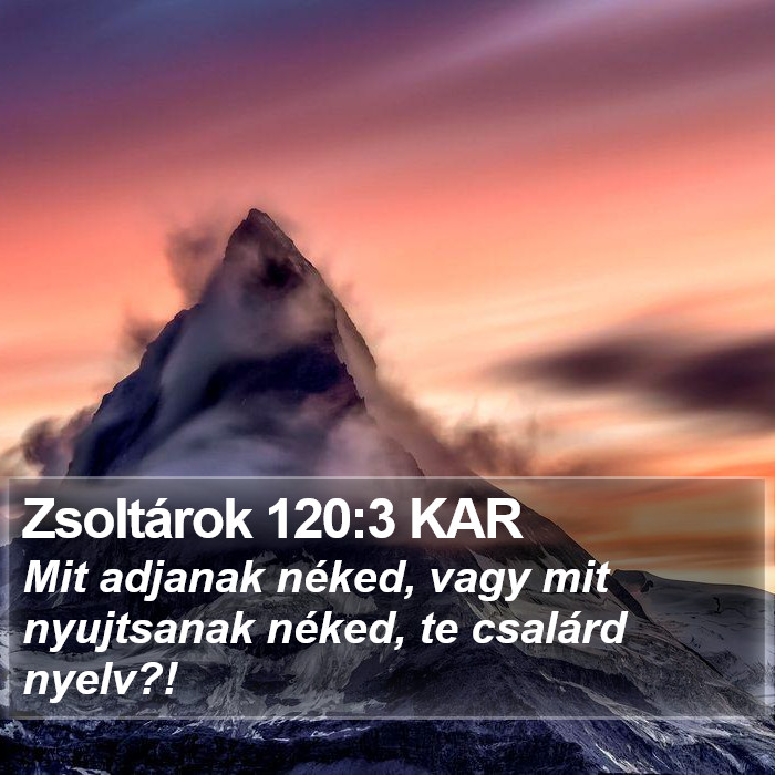 Zsoltárok 120:3 KAR Bible Study