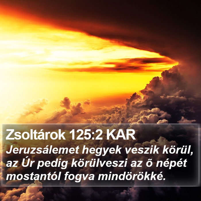 Zsoltárok 125:2 KAR Bible Study