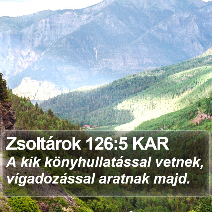 Zsoltárok 126:5 KAR Bible Study