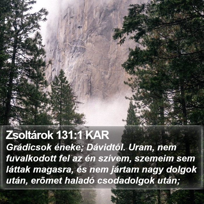 Zsoltárok 131:1 KAR Bible Study