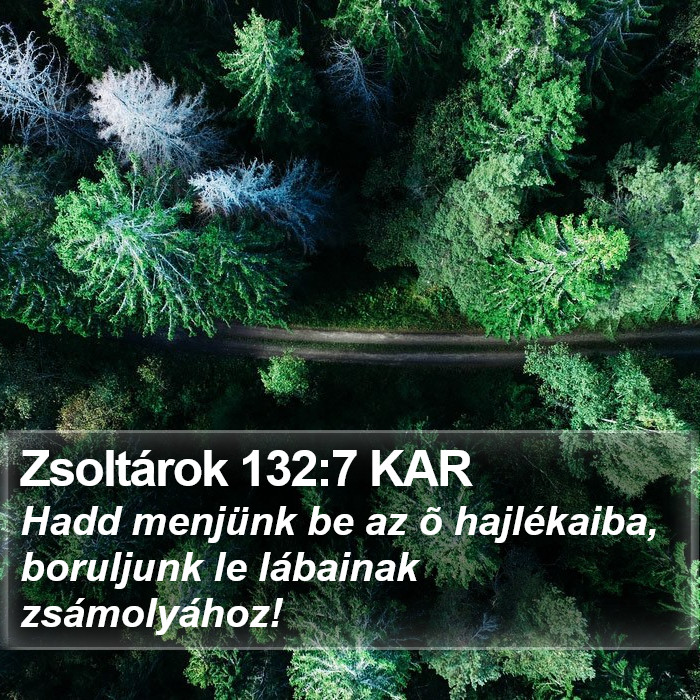 Zsoltárok 132:7 KAR Bible Study