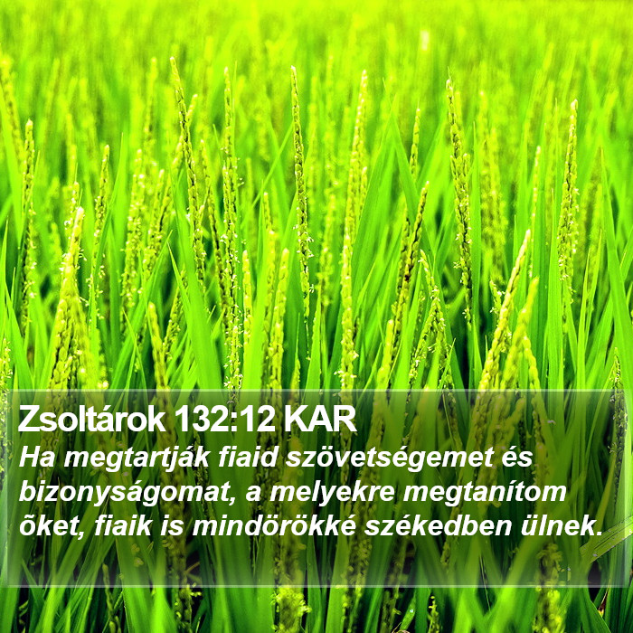 Zsoltárok 132:12 KAR Bible Study
