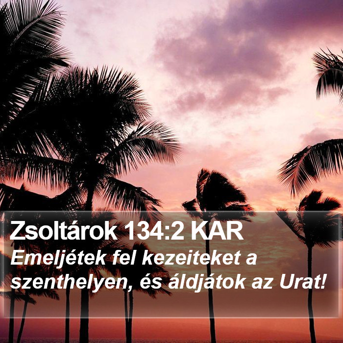 Zsoltárok 134:2 KAR Bible Study